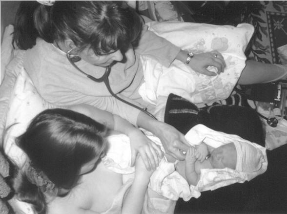 Checking the baby out